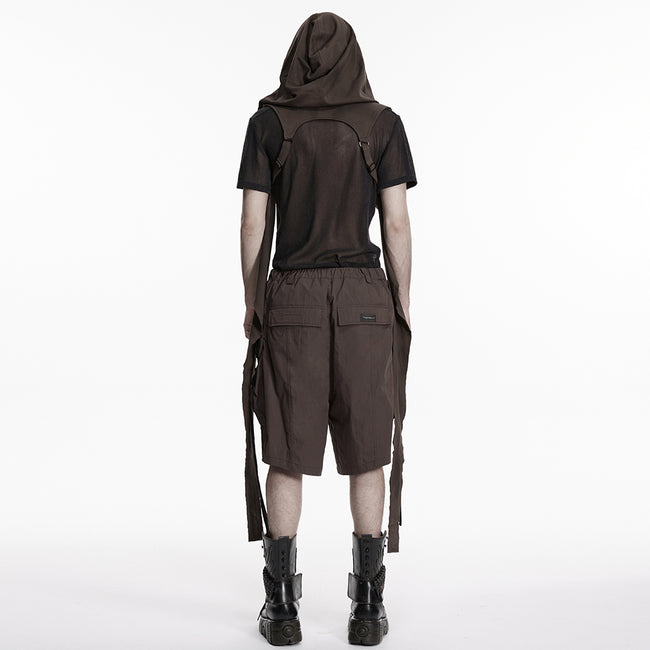 Wasteland hooded vest one-piece sleeveless cape