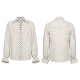 Goth distressed cotton and linen shirt