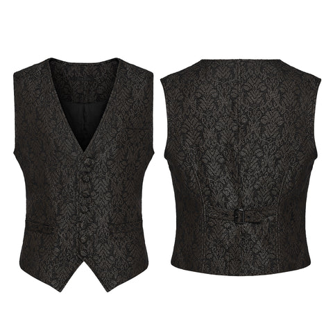 Goth Retro Jacquard Waistcoat