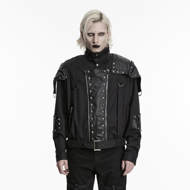 Punk military style short jacket