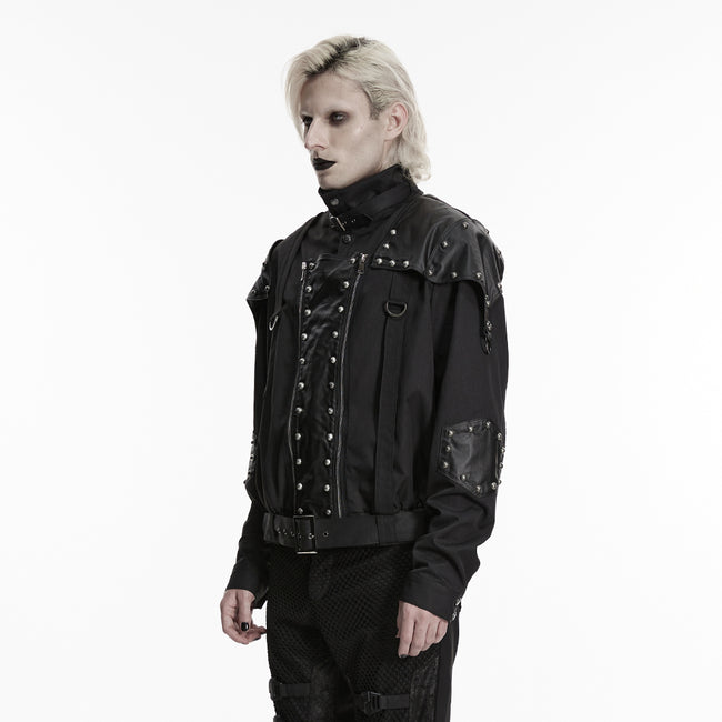 Punk military style short jacket