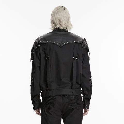 Punk military style short jacket