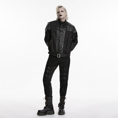 Punk military style short jacket