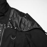 Punk military style short jacket