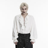Gothic retro shirt with bubble sleeves
