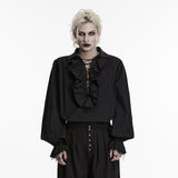 Gothic retro shirt with bubble sleeves