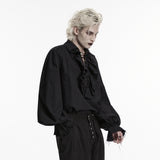 Gothic retro shirt with bubble sleeves