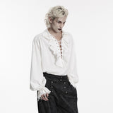 Gothic retro shirt with bubble sleeves