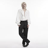 Gothic retro shirt with bubble sleeves