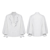Gothic retro shirt with bubble sleeves