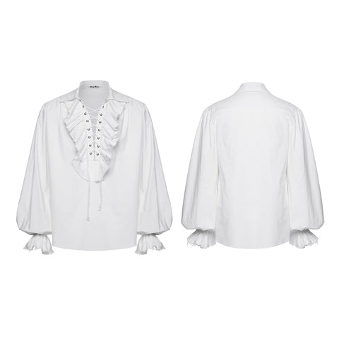 Gothic retro shirt with bubble sleeves