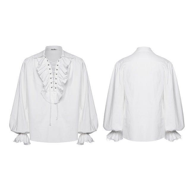 Gothic retro shirt with bubble sleeves