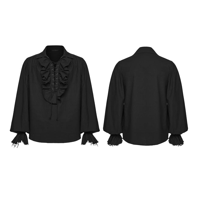 Gothic retro shirt with bubble sleeves