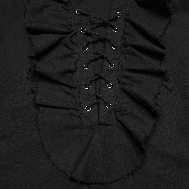 Gothic retro shirt with bubble sleeves