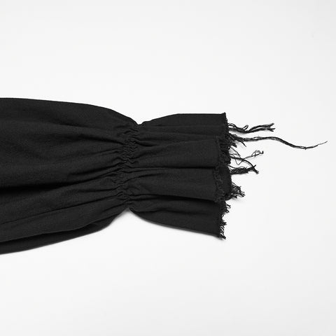 Gothic retro shirt with bubble sleeves