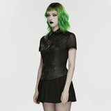 Punk personality mesh shirt
