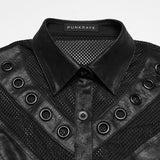 Punk personality mesh shirt