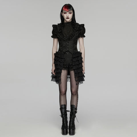 Goth Layered Skirt Vest