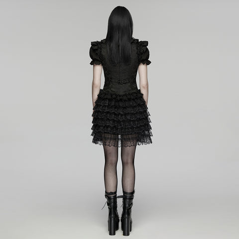 Goth Layered Skirt Vest