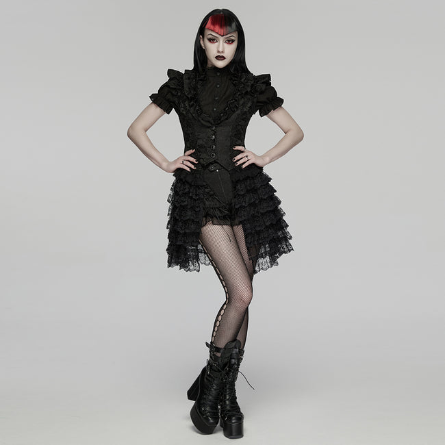 Goth Layered Skirt Vest