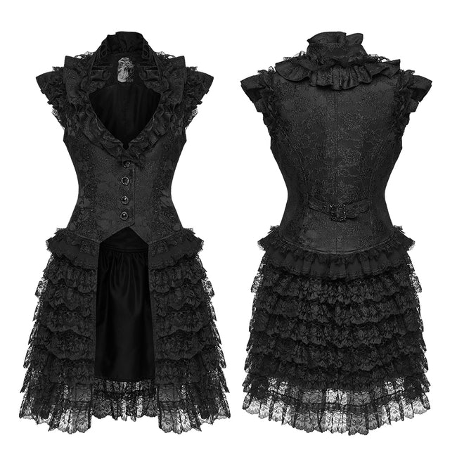 Goth Layered Skirt Vest
