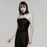 Goth embroidered corset