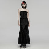 Goth embroidered corset