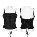 Goth embroidered corset