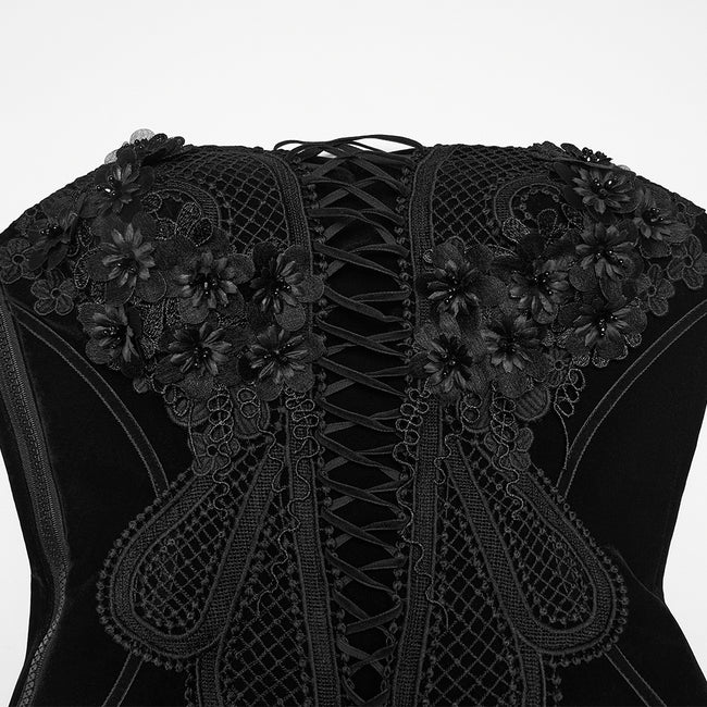 Goth embroidered corset