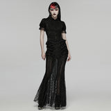 Goth short sleeve lace shirt