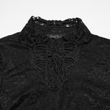 Goth short sleeve lace shirt