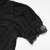 Goth short sleeve lace shirt
