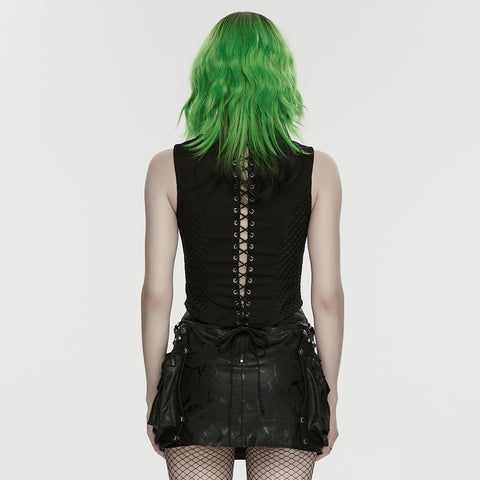 Punk hollow split vest