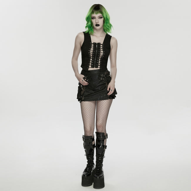 Punk hollow split vest