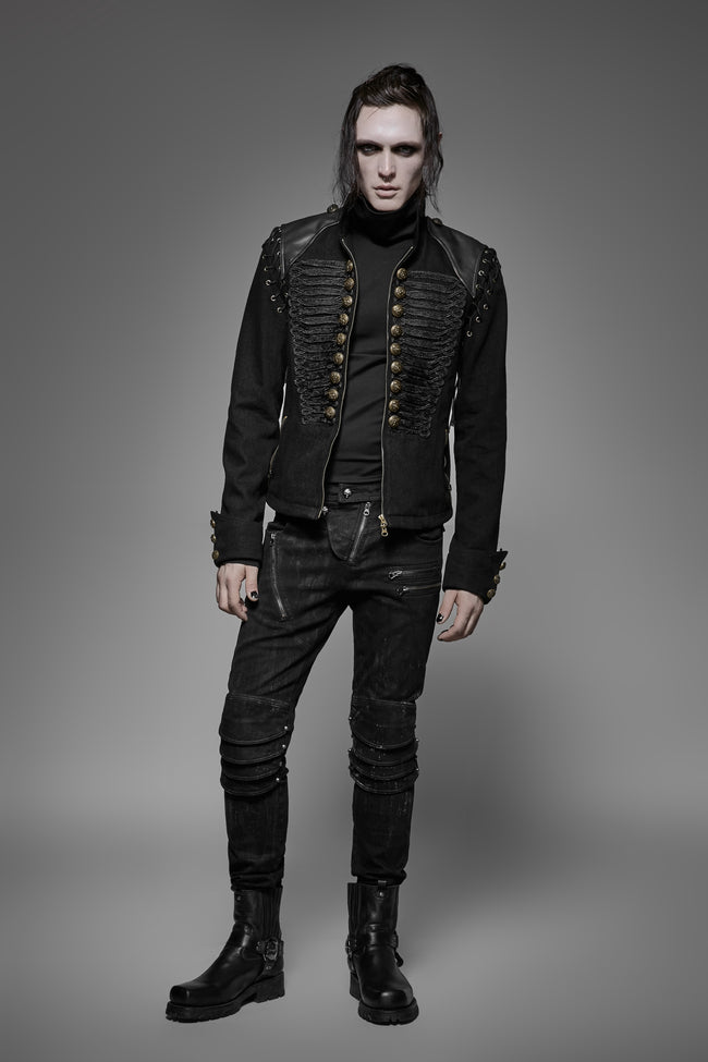 Punk & Gothic Regular Leather Jacket mens_jacket 79.99 Free