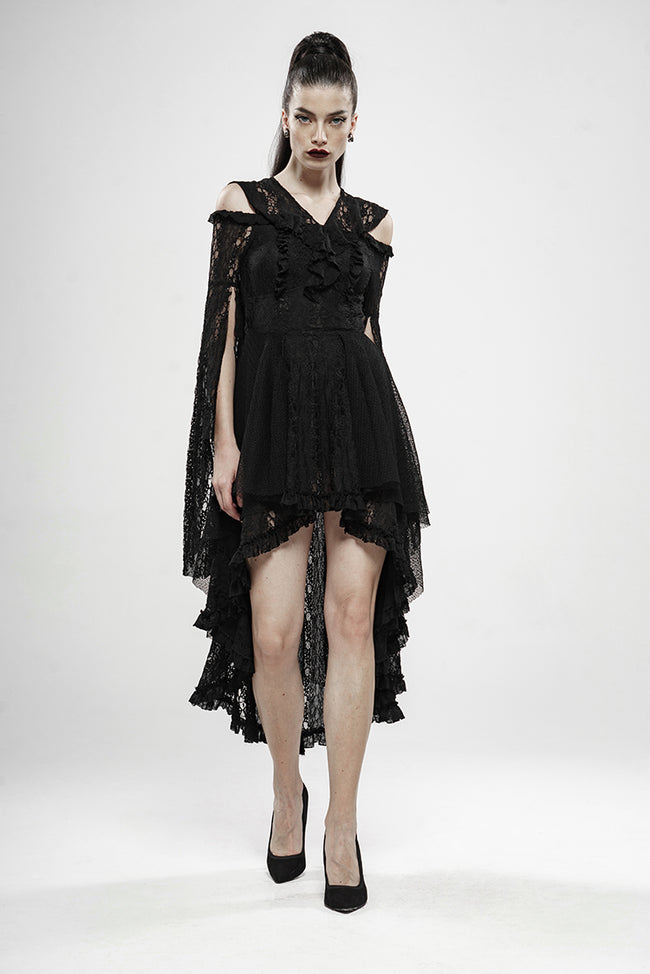 Wilderness Witch Lace Irregular Dress Punkravestore Wilderness Witch Lace Irregular Dress Punkravestore
