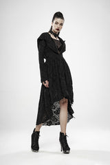 Dark Witch Mid-length Cardigan with Hood