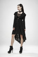 Dark Witch Mid-length Cardigan with Hood