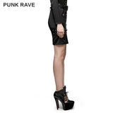 Delicate Uniform Military Warrior Wrapped Half Punk Skirt