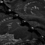 Gorgeous Floral Pattern Sleeveless Light Lace Gothic T-Shirt