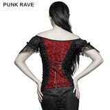 3 Colors Wide Boat Neck Elegant Party Latin Gothic T-shirts
