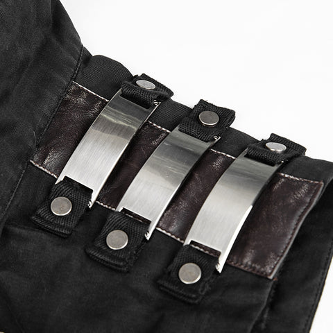 Armour Commandant Mens Punk Vest With Unique Decoration