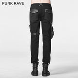 Stock Items Black Punk Pants For Men