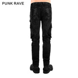 New Design Cotton Black Jean Punk Pants For Men