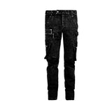 New Design Cotton Black Jean Punk Pants For Men