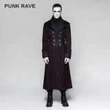 Branded Classical Extra Long Men Striped Punk Coat