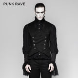 New Stylish Lock Buttons Men Striped Punk Vest