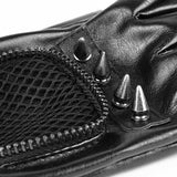 Punk Accessories Length Delicate Mesh Leather Mens Gloves