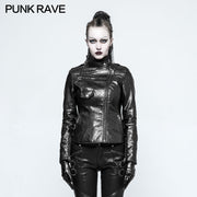 Motorcycle  Slim-fitting Leather Punk Jacket For Women