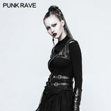 Adjustable Hand-rubbed Leather Punk Accessories Suspenders Back Clip